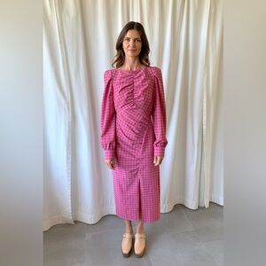 Rachel Comey Proposition Silk Blend Midi Dress red size 4